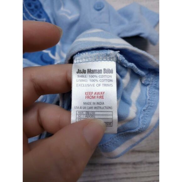 JoJo Maman Bebe Blue Whale Romper - Picture 6 of 6